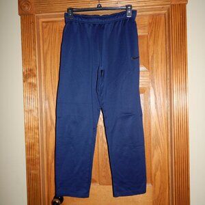 Men's Size Large L NIKE Dri Fit Athletic Running Drawstring Sweatpant Pant Navy